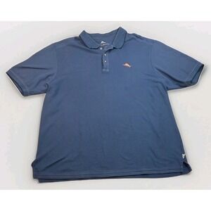 Tommy Bahama Men Polo Short Short Sleeve Cotton Blue Size XL Supima Island Zone